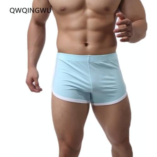 Men Side Split Shorts Smooth Short Boxers Sport Jogger Men Running Bottoms Gyms Sweatpants Jogging Fitness Male Running Shorts