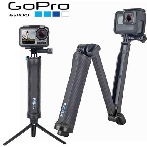 GoPro 3-Way Grip Arm Tripod Extendable Selfie Stick Portable Vlog Selife Stick Tripod Stand for Gopro Hero 8/7/6/5 Gopro Max