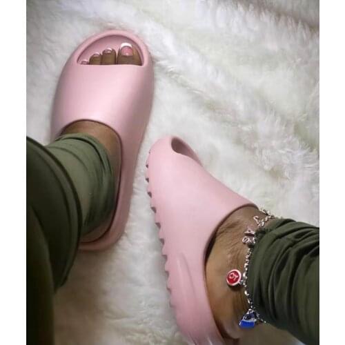 Apanzu bone slides pink summer Slippers Home Women 2021 fashion Thick Bottom Sole Bathroom house men Platform Shower Slippers