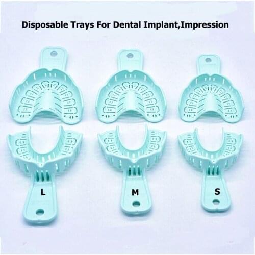 Dental Implant Disposable Plastic Impression Trays Set LARGE Rim Lock Pair Upper&Lower