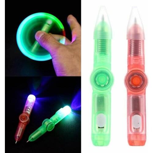 2 In 1 Light Combo Creative Invisible Glow Ink Pen Baby Kids New Magic Fingertip Top Gyro Popular Children Toys Fidget Spinner