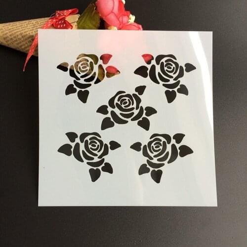 1Pcs 13*13cm Scapbook Stencil Cake Decorating Tool scrapbooking DIY Decorating Stencil Fondant Pattern Printing Spray Template