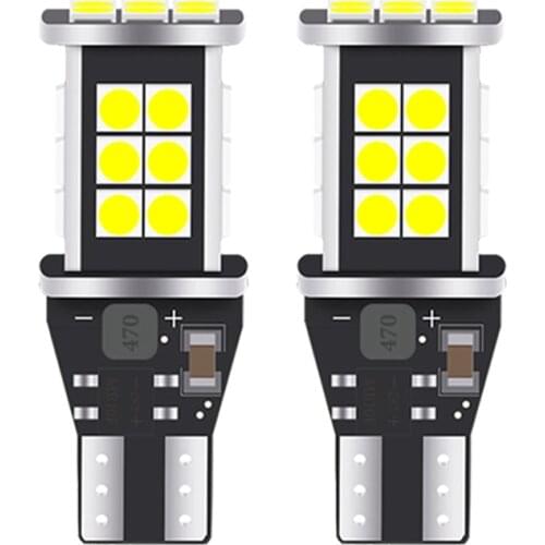 2 Pieces T16 T15 W16W LED Bulb Canbus No Error 12V 3030 SMD 6500K 900Lm White Car Tail Reverse Back Signal Light For BMW