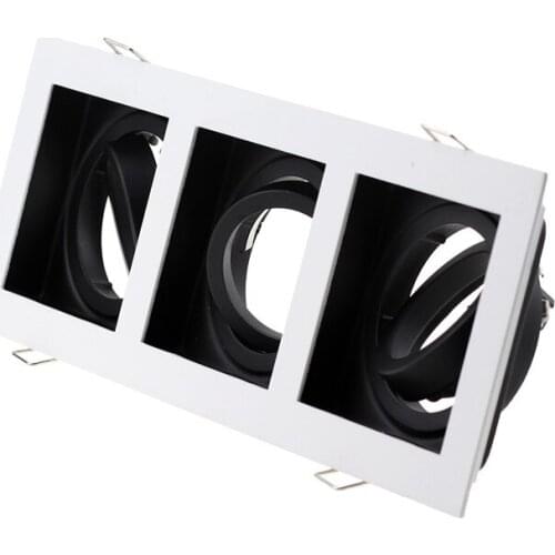 2pcs New White Black Adjustable Recessed Downlight GU10 MR16 Frame Or Ceiling LED Light Fixture LED Spot light Housing Fixture
