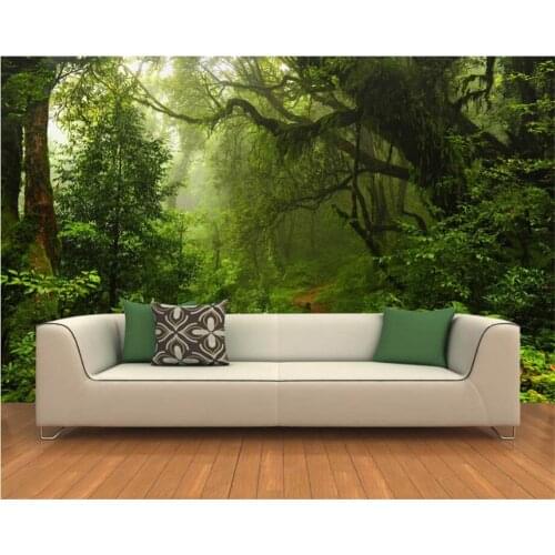 Beibehang Custom Wallpaper 3D High Definition Nature Primitive Forest Backdrop Wall Decorative 3D Wallpaper mural papier peint