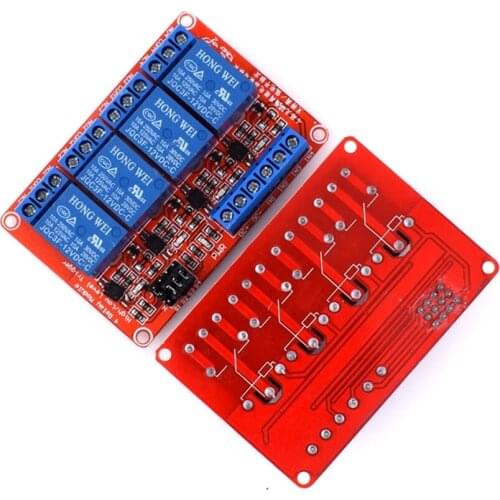 4-Channel 5V/12V Relay Module Support High and Low Level Trigger Relay Expansion Board Development Board