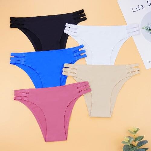 5 pcs lots lingerie femme Panties For Women Seamless Invisible Hollow out Underwear Sexy Briefs Lingerie Womens Underpants