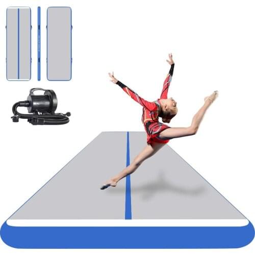 Free Shipping 8*2*0.2m,9*2*0.2m,10*2*0.2m Inflatable Gymnastics Air Track Tumbling Air Track Floor Trampoline with Pump