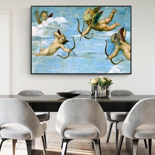 God Of love Cupid Protrait Canvas Art Wall Paintings Classical Famous Art Prints Reproductions Wall Posters For Home Decoration