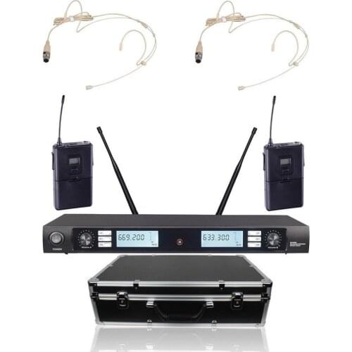 Bolymic 200 Channels Professional Wireless Vocal Microphone System Headset Microphones for karaoke teachers school speech