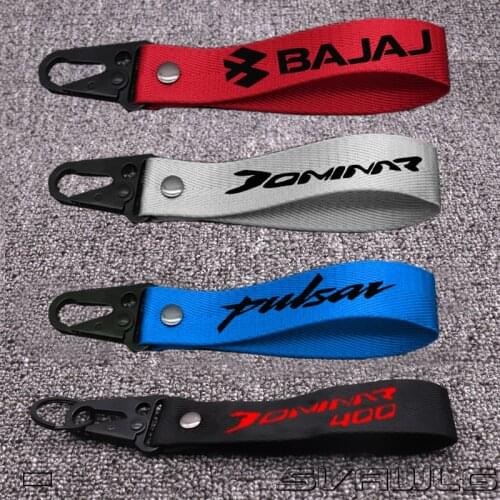 Motorcycle 3D Key Holder Chain Keychain For Bajaj Dominar 400 Pulsar 200 NS/200 RS/200 Motocross Strap Key Ring Keyring