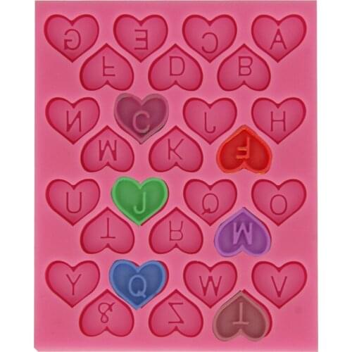 Letter/alphabet form Love Shape Silicone Molds Gumpaste Chocolate Fondant Cake Decorating Tools Sugar Craft Molds DIY Cake