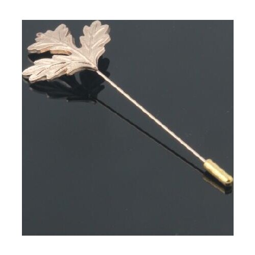 Copper Golden Rose maple leaves Pins Brass Ginkgo leaves Suit Pins Men Jewellery Accessories Mix Order 10pcs