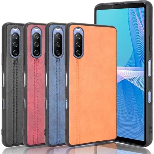 For Sony Xperia 10 III Case For Sony 10 III Suture Soft Edge PU Leather Hard Phone Cover For Sony Xperia 1 III 1iii 10iii Case