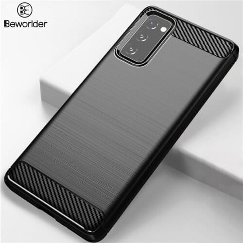 For Samsung S20 Fan Edition S20FE Case Carbon Fiber Soft TPU Protect Cover For Samsung S20 Ultra S20Plus Phone Cases Silicone