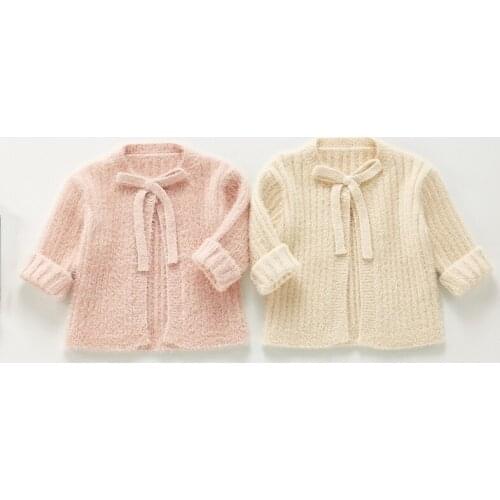 Baby Clothing Newborn Infant Baby Girls Cardigan Sweater Fur Woolen Kids Sweater Coat Autumn Winter Toddler Cardigans For Gir