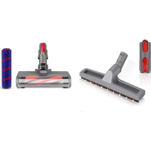 EAS-Electric Brush Head For Dyson V7 V8 V10 V11 & Hard Floor Tool Horsehair Brush Head Attachment For Dyson DC59 V6 V7 V8