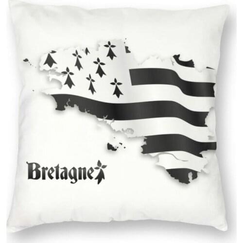 Bretagne United Flag Map Pillow Case Home Decor Breizh Breton Map Brittany France Flag Cushions Throw Pillow For Living Room