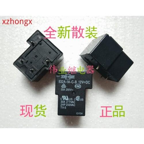 2 unids/lote 832A-1A-C-B 12VDC relay 4 PIN