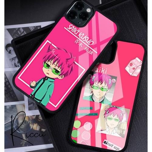 Japanese anime the disastrous life of saiki k soft Phone Case Rubber for iPhone 12 11 Pro Max Mini XS 8 7 6 6S Plus X SE XR case