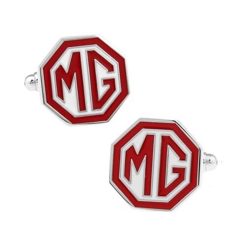 Mens Car Logo Cuff Links Copper Material Red Color