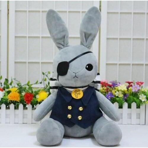 Anime Ciel Phantomhive Sebastian Michaelis Rabbit 46cm Soft Stuffed Toys Cushion Doll Birthday Christmas Gift