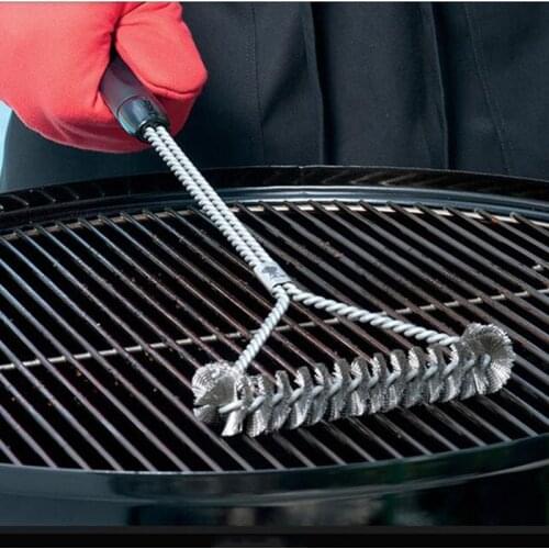 BBQ Grill Barbecue Kit Cleaning Brush Stainless Steel Kitchen Accessories Bristles Cleaning Brushes Cooking Tool Barbecue Gadget