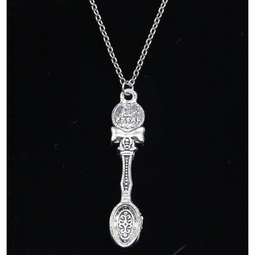 New Fashion Necklace 53x11mm kitchen cooking spoon Pendants Short Long Women Men Colar Gift Jewelry Choker