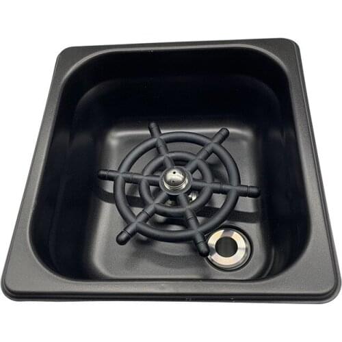 Matte black Glass Rinser, Stainless Steel Automatic Glass Cup Washer Cleaner for Home Hotel Bar Cafe Restaurant