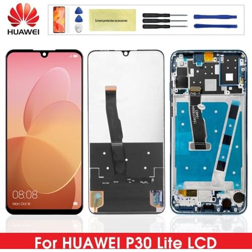 Original LCD For HUAWEI P30 Lite LCD Display Touch Screen With Frame For HUAWEI P30 Lite Display Screen Nova 4e MAR-LX1 LX2 AL01