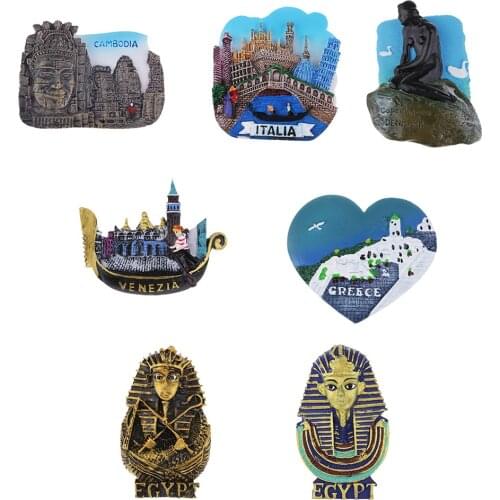 Resin 3D Fridge Magnet Tourism Souvenirs Refrigerator Sticker Home Decor