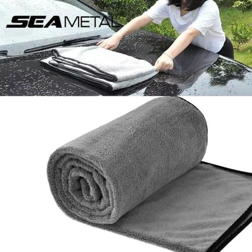 Microfiber Car Wash Towel Cloth Washing 100cmx40cm Thick Cleaning Strong Water Absorption For Car Home Automobile Accessories