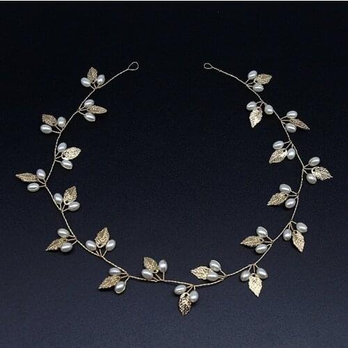 2019 Simple Bride Crystal Crown Floral Elegant Hair Accessory Fashion Hand Woven Pearl Crystal Headband Wedding Hair Band Gift