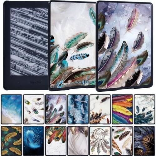Tablet Case for Amazon Kindle 8/10th Paperwhite 1/2/3/4 Shockproof Feather Back Cover Case + Free Stylus