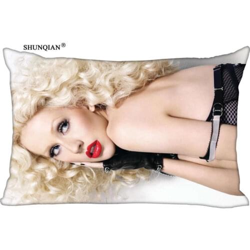 Christina aguilera Pillow Case (Two sides) High Quality Home Textile Custom Zippered Rectangle soft Pillow cover New arrival