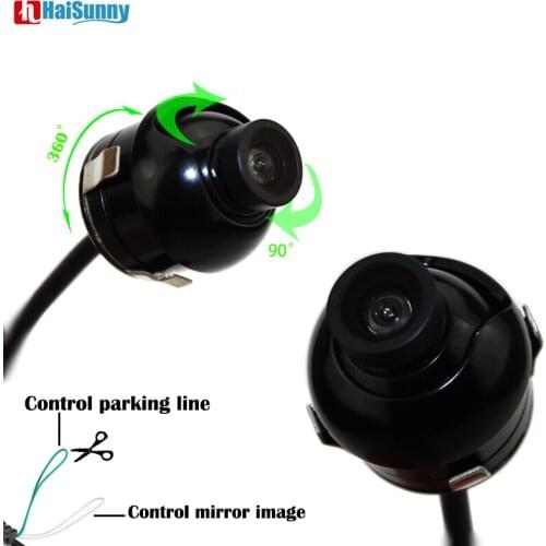 HaiSunny Backup Reverse Camera Mini CCD 360 Vehicle Camera Car Rear Front Side Camera For Car Video Players Monitor