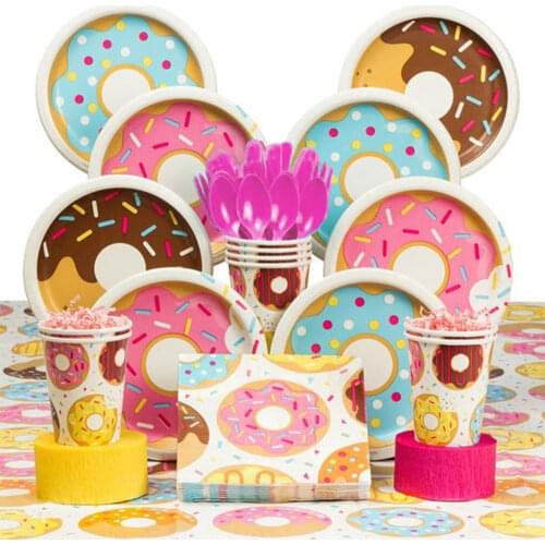 Donut theme food festival childrens birthday party supplies christmas decorations baby shower supplies birthday party decoratio