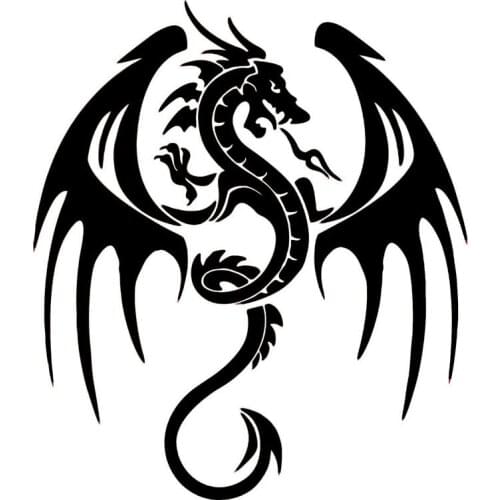 Creative Personality Flying Dragon Pattern Auto Decals Pvc Customizable Colors Car Reflective Decorative Sticker