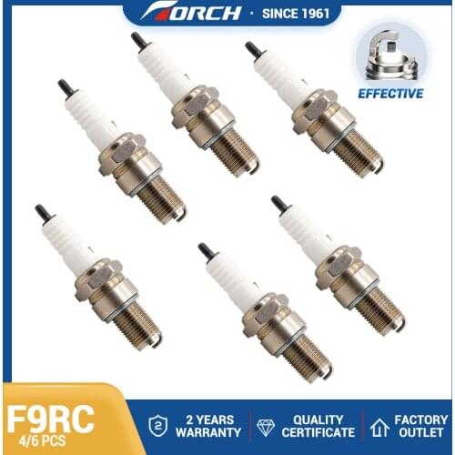 Pack of 4-6) TORCH Spark Plugs Replacement for Autolite 3702 AC Delco R41CXL Denso W27ESR Champion QN2 Champion RN2C