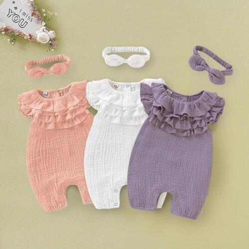 Spring And Summer Clothes New Popular Childrens Clothes Childrens Woven Cotton One-piece Clothes