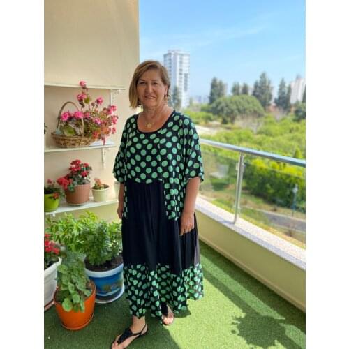 Cotton Fabric Polka Dot Patterned Viscose Plus Size Dresses For Women 4xl 5xl 6xl 2021 New Fashion Casual Clothing