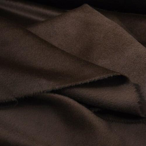 150CM Wide 900G/M Thick Double-faced Coffee Color Wool Lambsdown Fabric for Autumn and Winter Overcoat Jacket H484