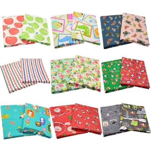 2 pieces green 40cmx50cm Cotton Fabric quilting tissue tecido tida Sewing fabrics for patchwork cheap tecidos para roupa