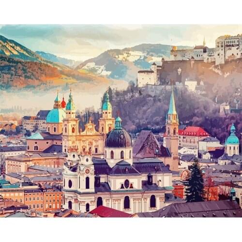 Diamond Painting "Town" DIY 5D Full Square/Round Drill Diamond Embroidery Sale Full Set Rhinestone Cross Stitch Home Decor