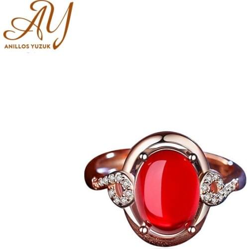 Anillos Yuzuk Vintage 100% 925 Sterling Silver Oval Agate Gemstone Birthstone Wedding Engagement Opening Ring Jewelry Wholesale