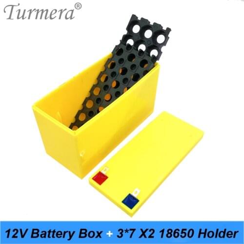 Li-ion Battery Storage Case 12V Battery Box 3x7 Bracket for 12V 24V Uninterrupted Power Supply and E-bike Battery Use Turmera