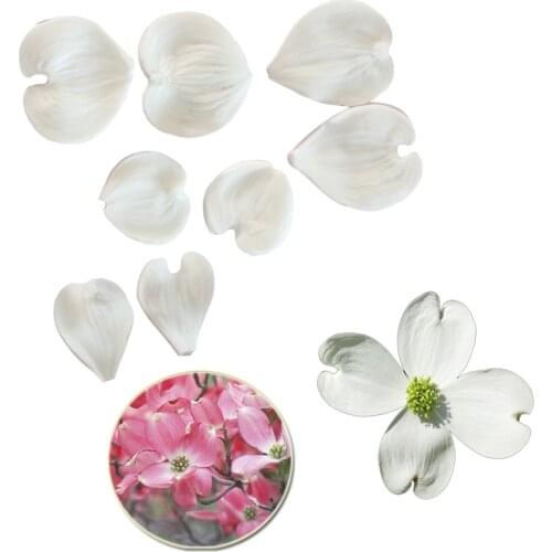 Dogwood Flower Petals Silicone Molds Cake Decorating Fondant Tools Chocolate Mold Silicone Fondant Veiners Tools m2177
