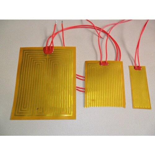 Electrothermal film heating polyimide membrane PI electrothermal film heating oil pan heating plate 120x150mm 12V 95W