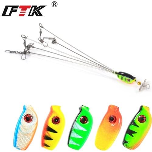 FTK Umbrella Fishing Bait Drill Rig 5-arm Drill Head Bait Sea Bass With Rotary Snap Connector To Expand Fishing Group Bait