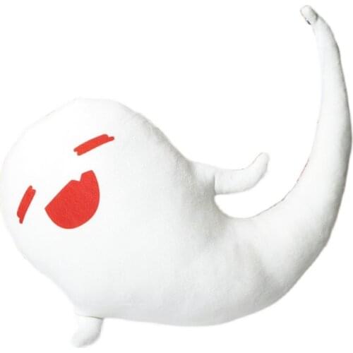 Game Genshin Impact Hu Tao Cosplay Cute White Ghost Plush Stuffed Doll Pillow Cartoon Sofa Cushion Toy Birthday Fashion Gifts